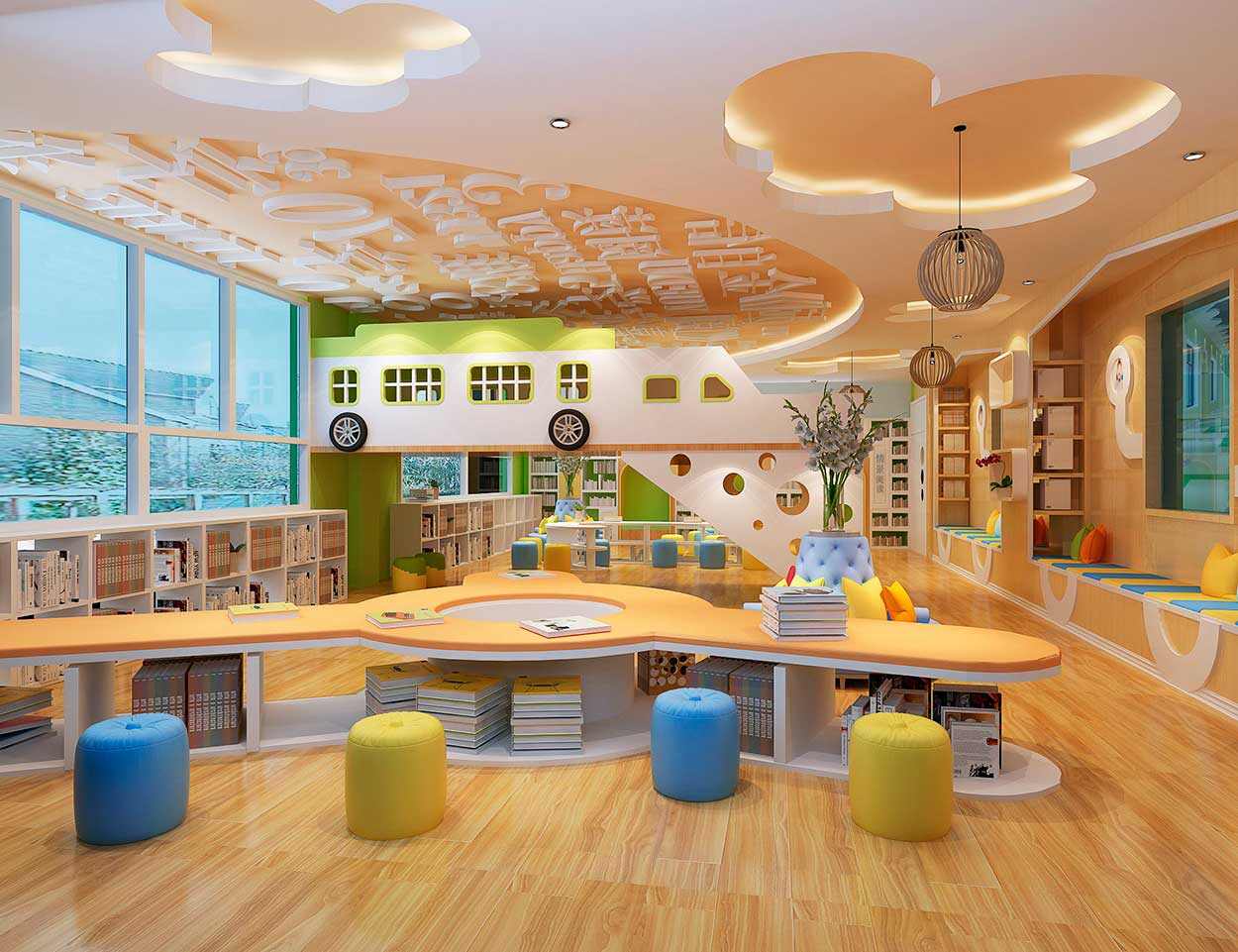 學校教室布置設計|觀星者早教教學樓SI空間設計