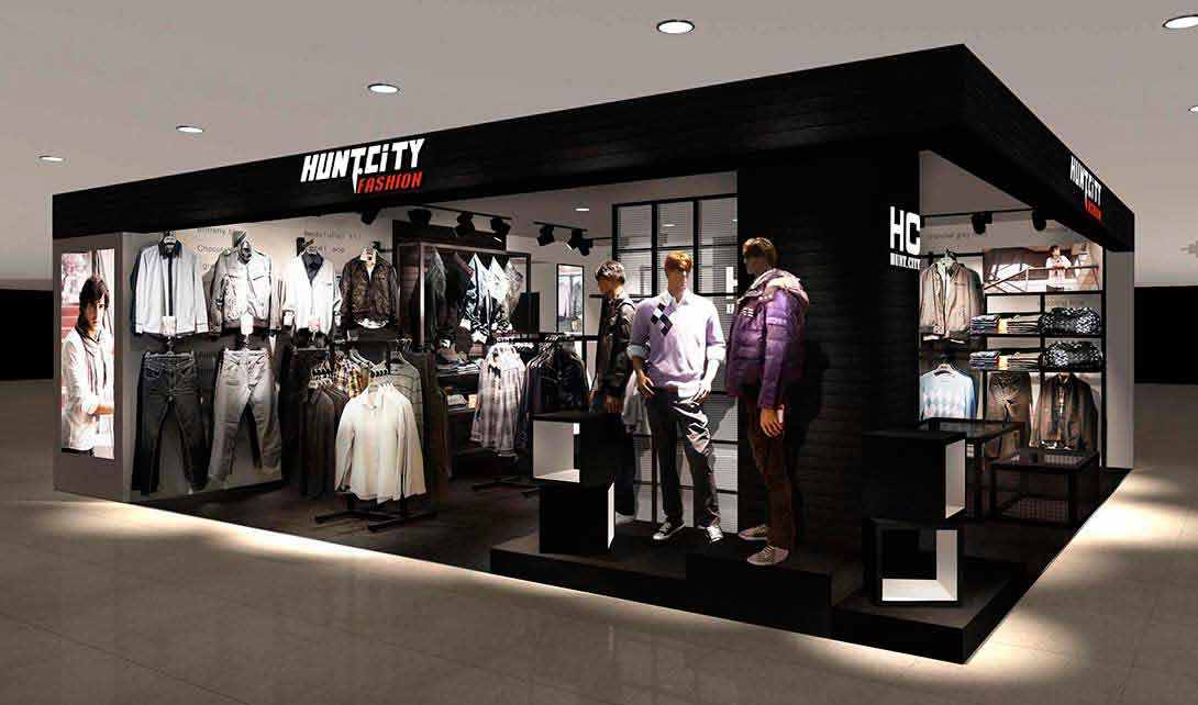 連鎖品牌SI空間設計|現代簡約服裝店裝修設計-HUNT.CITY